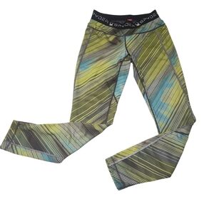 SPYDER Leggings 868598 Size M Yoga Ski Workout Pants Gym Geo Rays Acid Athletic
